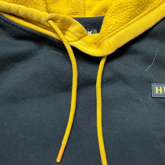 Hurley Surfboards Black Colorblock Hoodie Sweater Sweatshirt - Picture 4 of 6